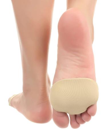 Metatarsal Pads Ball of Foot Cushion Socks (2 Pairs) | Pain Relief & Comfort for Women and Men | Invisible Forefoot Sleeve | Blister Prevention | Non-Slip Ball of Foot Covers | Medium Beige - Buy Online on GoSupps.com