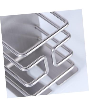 Stobaza Self-Adhesive Wall Razor Holder - Stainless Steel Electric Shaver Holder for Bathroom - 6x7cm Silver - Buy Online on GoSupps.com