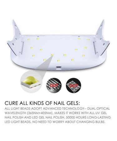 Elite99 SUNmini2 Plus 24W UV LED Nail Lamp Dryer with Timer - Portable USB Nail Light for Gel Polish Art - Salon Quality Tool - Buy Online on GoSupps.com