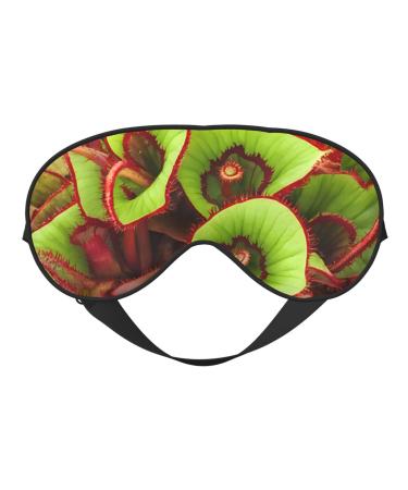 Sleep Mask Eye for Women Men Reusable Soft Blackout Eye Masks Covers for Night Better Sleep Travel Camping Road Trip Essentials Gifts for Him Her - Carnivorous Plant