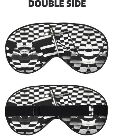 Checkered Flags Race Flags Soft Sleep Eye Mask Female Breathable Eye Patch Perfect for Travel and Relaxation - Buy Online on GoSupps.com