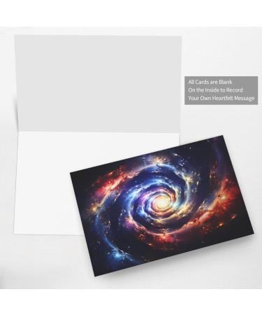 YYHWHJDE Pink Space Spiral Cosmic Energy Printing High-Grade Pearl Paper Greeting Card : 4x6 In For Birthday Card Party Invitation Card Pink One Size - Buy Online on GoSupps.com