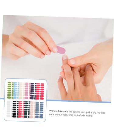 IWOWHERO 12 Sets Stickers Nails Press on Fake Nails Tips Nail Charms False Nail Women Fake Nails Women Fake Nail Tips Nails for Women Decorative Fake Nails Press on Nails Tool 3d Manicure - Buy Online on GoSupps.com