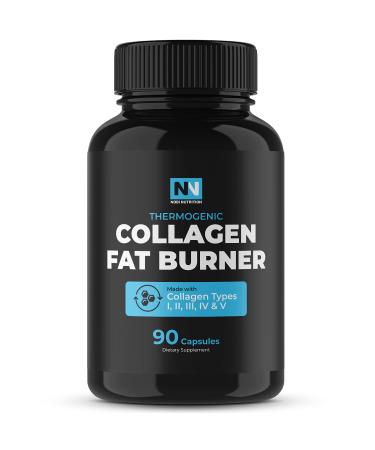 Nobi Nutrition - Collagen Thermogenic Fat Burner - Appetite Suppressant for Weight Loss Support, Weight Loss Pills for Women, Diet Pills - Fat Burners for Women & Fat Burner for Men 90 Count Pack of 1