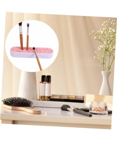 Angoily Pink Silicone Makeup Brush Storage Box - Organizer & Holder for Cosmetics | 28X5CM | Ideal for International Shipping - Buy Online on GoSupps.com