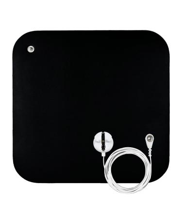 Ground mat Grounding Sheet 25 x 25 cm Mouse pad with EU Earth cable Universal grounding mat for computer foot yoga and bed better sleep 25*25cm