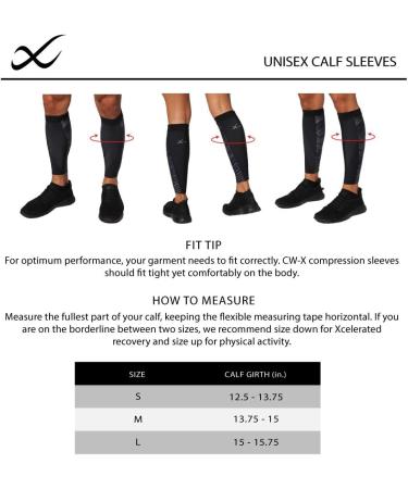CW-X Unisex Speed Model Calf Compression Sleeve - Large Black - Buy Online on GoSupps.com
