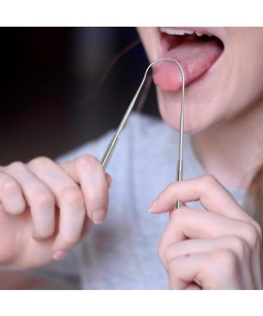 Premium Stainless Steel Tongue Cleaner & Scraper | Portable Metal Tongue Brush for Bad Breath Reduction | LNHGH - Buy Online on GoSupps.com