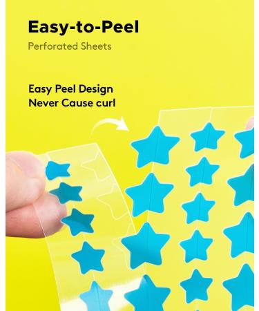 LitBear Acne Pimple Patches Blue & Yellow Star Shaped Acne Cover Patch Hydrocolloid Acne Patches For Face Zit Patch Acne Dots Add Tea Tree Oil 112 Patches 14mm & 10mm Sky Blue & Yellow Star - Buy Online on GoSupps.com