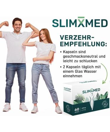 SlimxMed Premium Capsules - Slim Caps with Ginger Green Tea & Green Coffee - Trusted by Athletes - Quality Tested in Germany (300) - Buy Online on GoSupps.com