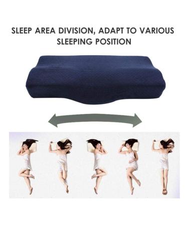 Memory Travel Cushions - Ergonomic Cotton Neck Support Pillows for Pain Relief | Dark Blue Eyelash Extension Headrest - Buy Online on GoSupps.com