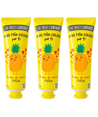 The Fruit Company Aloe Vera & Chamomile Pineapple Hand Cream 50ml (Pack of 3)