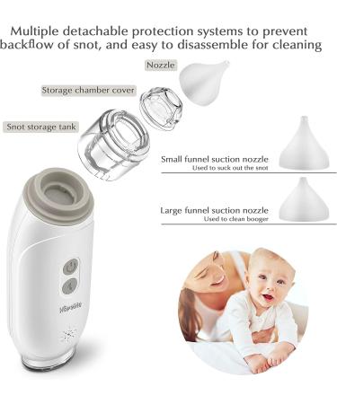 Nasal Aspirator Baby Nose Sucker | Electric Nose Frida with 3 Levels Suction | USB Rechargeable Nose Cleaner for Toddler | Music & Light Soothing Function - Buy Online on GoSupps.com