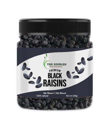 THE EDIBLES Black Raisins 250g- | Dried Kishmish Seeds Dry Grapes | Kali Kismis_Packing May Vary