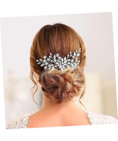 ifundom crystal inlaid hair comb rhinestone flower combs hair combs hair accessories for women wedding pearl hair clips Bridal Crystal Hair Comb bride Wedding dress wedding flowers Alloy - Buy Online on GoSupps.com