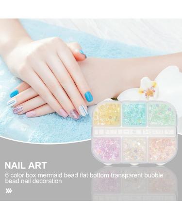 FOMIYES 1 Box Nail Art Accessories Nail Gems Nail Decor Mermaid Nail Sequins Nails Decoration Mermaid Nails Rhinestones Nail Art Decoration Nail Bubble Resin Mermaid Beads Flat - Buy Online on GoSupps.com