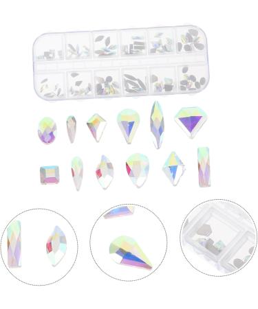 EXCEART 1 Box Strip decorate diamond jewelry nail decors nail long box nail salon supply accessories Nail set flat drill nail decorations for nail art rhinestones manicure jewelry - Buy Online on GoSupps.com