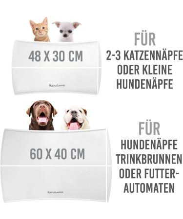 KaraLuna Premium Silicone Bowl Mat - Curved & Transparent (48x30 cm) - Durable Pet Mat for Food & Water Bowls - International Shipping Available - Buy Online on GoSupps.com