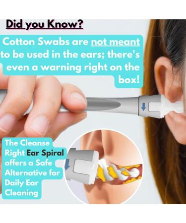 Cleanse Right Ear Wax Removal Kit - USA Made Reusable Spiral Swab for Earwax Blockage Removal - Buy Online on GoSupps.com