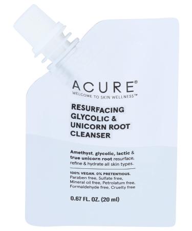 Acure Resurfacing Glycolic & Unicorn Root Cleanser 0.67 fl oz (20 ml)