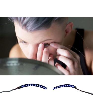 Qukaim LED False Eyelashes Light for Party Bars Nightclubs Halloween Luminous Glowing Makeup Strip Lashes Lamp Lightweight Stylish Reliable Yellow and Blue Options - Buy Online on GoSupps.com