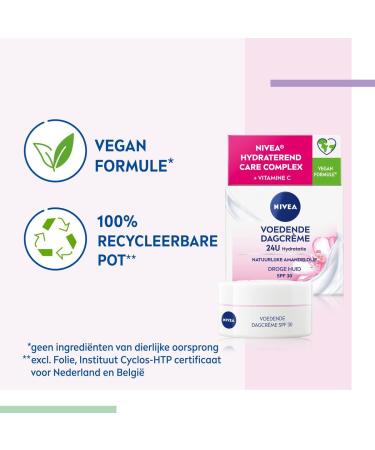 Beiersdorf AG NIVEA Essentials Nourishing Day Cream Facial Cream Dry skin SPF 30 Facial care with Almond Oil and Shea Butter 50 ml - Buy Online on GoSupps.com