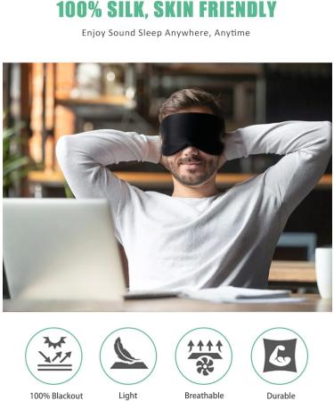 4 Pack Silk Sleep Masks in Pastel Blue and Black - Ultimate Sleep Comfort Set - Buy Online on GoSupps.com