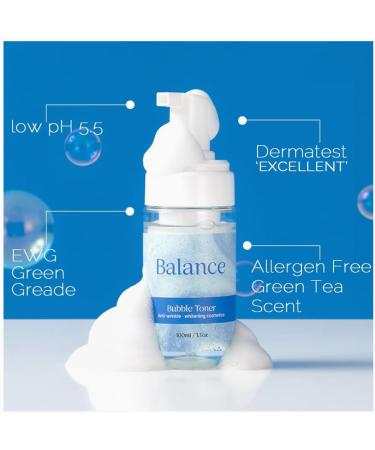 Korea Balance Bubble Toner 100ml - 8 Layers Hyaluronic Acid for Deep Moisturizing & Oil-Moisture Balance | UBuy Shop - Buy Online on GoSupps.com