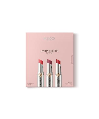 KIKO Milano Hydra Colour Lip Set 01 Kit Containing 3 Coloured Lip Balms With Hydrating Properties