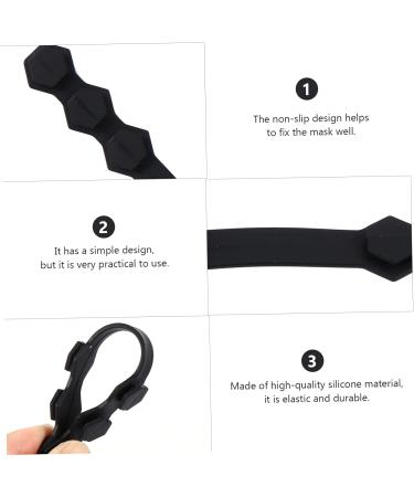 Lurrose Adjustable Black Mask Hook | Ear Extension Tape Buckle for Face Cover | 1 Pack - International Shipping - Buy Online on GoSupps.com