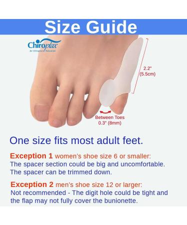 Chiroplax Tailor's Bunion Corrector Pad - Bunionette Straightener Separator Spacer (6 Pack) - Buy Online on GoSupps.com