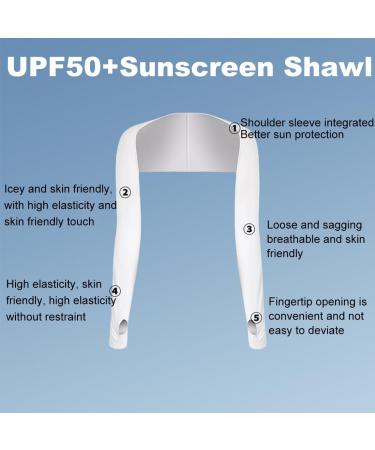 Zokjsw Women's Bolero UV Protection Scarf & Fingerless Gloves - Cooling Arm Sleeves for Sun Protection - Buy Online on GoSupps.com