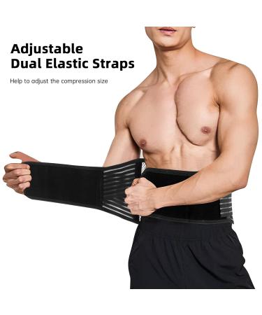 Lumbar Support Belt for Men and Women - Dual Adjustable Straps, Breathable Mesh Panels - Large Size for Sciatica, Herniated Disc, Scoliosis Relief - Buy Online on GoSupps.com