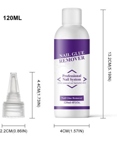 Remover for Pressed Nails | 120ml Gel Glue Remover for Self-Adhesive Nails Long-Lasting Cleaning Liquid for Daily Use Travel Office Home Parties and Special Occasions - Buy Online on GoSupps.com