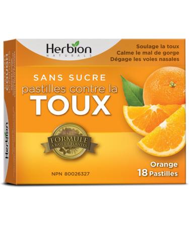 HERBION Sugar Free Loz Orange - 18 CT | Sugar-Free Herbal Cough Drops for International Shipping - Buy Online on GoSupps.com