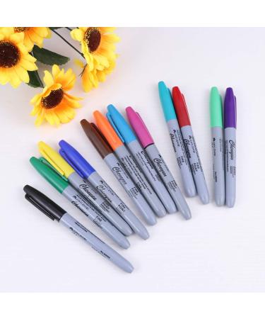 Healifty 12PCS Temporary Tattoo Marker Set - Waterproof Tattoo Pen & Stencil Paper - 12 Colors for Beginners - Buy Online on GoSupps.com