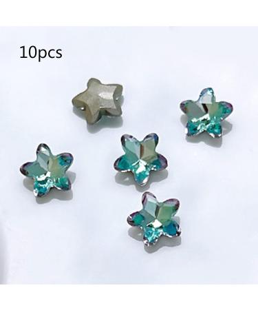 FEIlei 10x/Set Butterfly Nail Rhinestones Square Nail Charms DIY Hearts Nail Art Charms - Buy Online on GoSupps.com