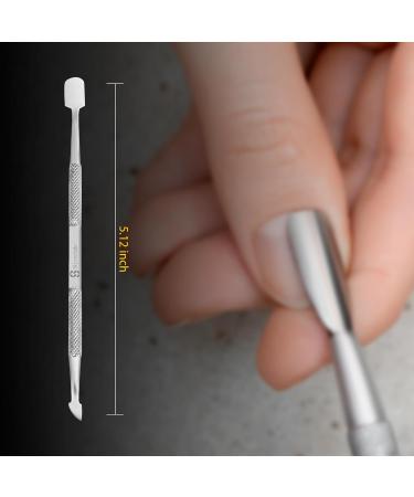Cuticle Remover Tool Set Stainless Steel Professional Cuticle Nipper and Pusher Nail Care Manicure Pedicure (Cuticle Pusher) - Buy Online on GoSupps.com