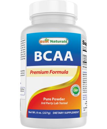 Best Naturals BCAA Powder 8 OZ Branch Chain Amino Acids Pharmaceutical Grade