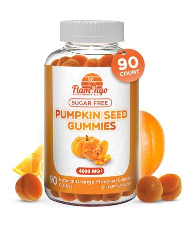 Pumpkin Seed Oil Gummies (4000mg) Sugar-Free Naturally Flavored- Pumpkin Seed Oil for Hair Growth Bladder Urinary Tract Support Young Skin Supplement - Vegan Halal Pumpkin Seed Extract- 90 Count