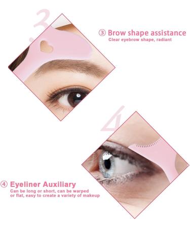 Eyeliner Guide Tool | Portable and Lightweight Eyeliner Stencils - Mascara Applicator Tool for Winged Eyeliner Lashes Lip Liner Eyeliner Stickers for Beginners Pochy Pink - Buy Online on GoSupps.com