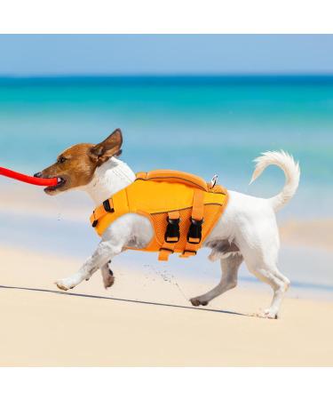 Convinit Dog Life Jacket - Waterproof Adjustable Life Jackets for Small Medium & Large Dogs - Perfect for Boating Swimming & Surfing with Reflective Strips & Handle - Orange - Buy Online on GoSupps.com