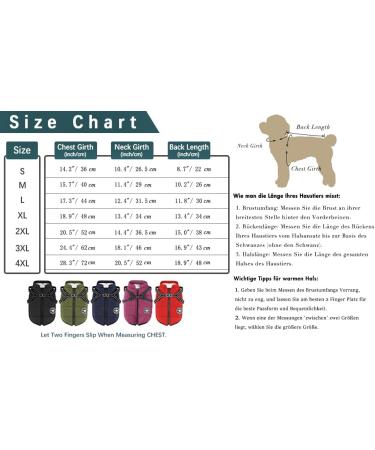 Shop Windproof Waterproof Dog Jackets - 2-in-1 Fleece Winter Coat for Small to Large Dogs (4XL Black) - Buy Online on GoSupps.com