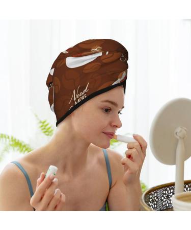 Cute Sloths Microfiber Hair Towel | Super Absorbent Coral Velvet Wrap for Long Curly Hair | Quick Dry Hair Cap for Women - Buy Online on GoSupps.com