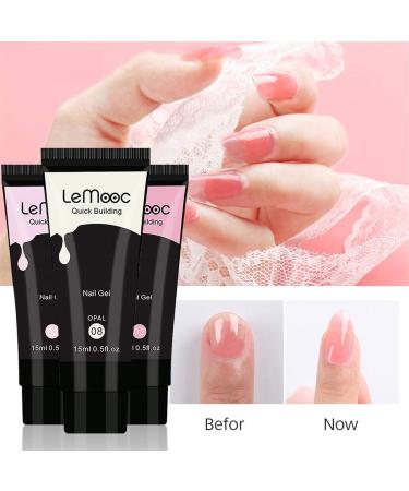 GMWD Poly Nail Gel Kit Gel Nail Extension Kits 3 Colours 15ml Polygel Nail Starter Kit Professional Nail Builder Gel Set Quick Extension Building Gel Starter Kit Nail Art Sets for Beginners - Buy Online on GoSupps.com