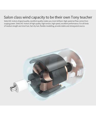 1800W Professional Ionic Hair Dryer with Diffuser Power Hairdryer Lightweight Hair Dryer with Concentrator Attachments Fast Drying Time and Low Noise For Household Travel Office (Pearl White) - Buy Online on GoSupps.com