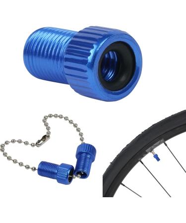 Flintronic Brass Bicycle Valve Adapter - 3 Piece Set with Sealing Ring Auto-Style Blue - International Shipping Available - Buy Online on GoSupps.com
