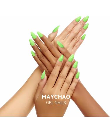 MAYCHAO 15ML Green Gel Nail Polish 1Pc Sour Apple Gel Polish Soak Off UV LED Bright Green Nail Polish Nail Art Starter Manicure Salon DIY at Home 0.5 OZ - Buy Online on GoSupps.com