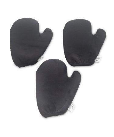 3-Pack Self Tanning Mitts - Velvet Microfiber Applicators for Streak-Free Tan - Buy Online on GoSupps.com