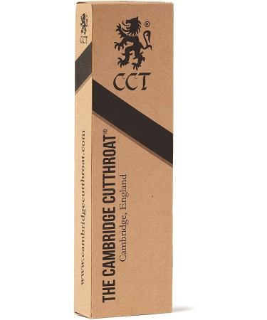 Cambridge Cutthroat Straight Edge Razor Kit with 10 Blades - Professional Barber Razor for Men with Missanda Hardwood Handle and Stainless Steel Blade - Perfect for Shaving, Trimming, and Styling - Includes Leather Travel Pouch - Buy Online on GoSupps.com
